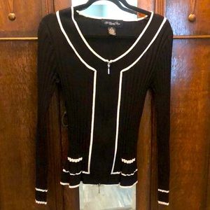 Silk cardigan sweater